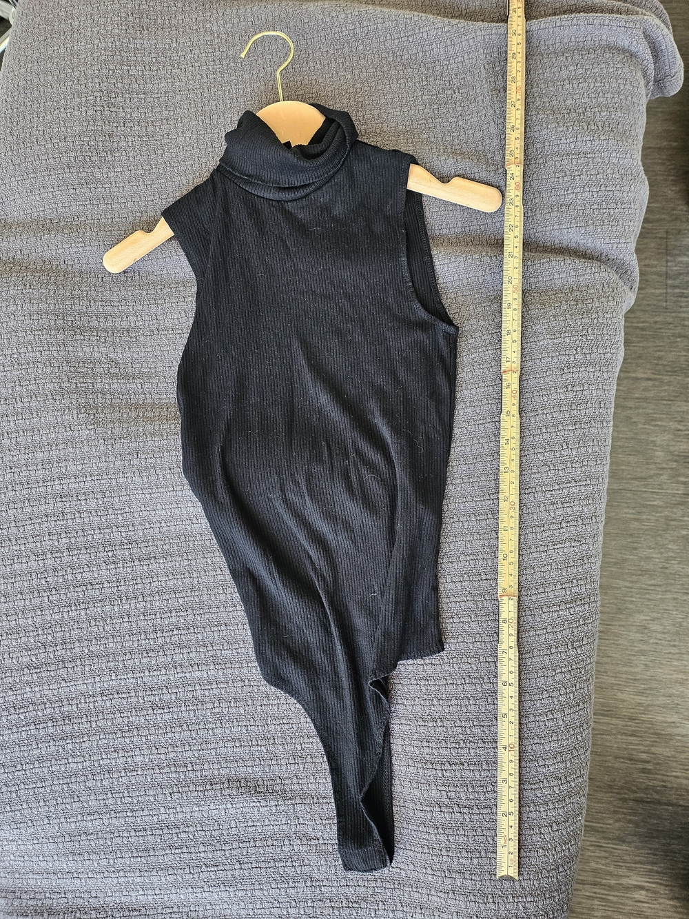 INTERMIX Black Sleeveless Turtleneck Bodysuit - Picture 4 of 4